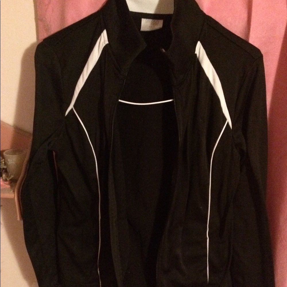 Black and white track jacket